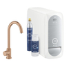Grohe Blue Home Keukenkraan - C-uitloop - 1-gats - filterfunctie - plat licht en bruisend water - brushed warm sunset (koper) SW354741