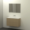 Qisani Slim badmeubelset 100x40x62 met spiegel met softclose beach oak 0 kraangaten SW278520 Qisani Slim badmeubelset 100x40x62 met spiegel met softclose beach oak 0 kraangaten SW278520