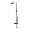 IVY Pact Ensemble douche pluie - mural - pomme de douche medium 20 cm - douchette 3 jets - Noir mat PED SW1034846