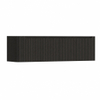 H&R Badmeubelen Juice Wastafelonderkast - 160x45x40cm - linkerhoek afgerond - 3D-front - 2 lades - geïntegreerde greep - basalt SW1260340