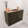 Mondiaz JOYA-DLUX 60cm meuble de toilette - couleur Shadow - Vasque FAYE position Milieu 1 trou de robinet couleur Arena. SW1424792