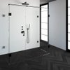 Saniclass Create douchecabine XL 90x180cm profielloos met antikalk en 8mm veiligheidsglas zwart mat SW223712 Saniclass Create douchecabine XL 90x180cm profielloos met antikalk en 8mm veiligheidsglas zwart mat SW223712