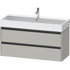 Duravit ketho meuble sous 2 lavabos avec 2 tiroirs pour un seul lavabo 118.4x46x54.9cm avec poignées anthracite concrete grey matt SW772659