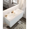 MONDIAZ VICA 120cm badmeubel clay 2 lades wastafel moon dubbel met 2 kraangaten SW410503 MONDIAZ VICA 120cm badmeubel clay 2 lades wastafel moon dubbel met 2 kraangaten SW410503