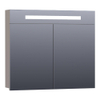 Saniclass 2.0 spiegelkast 80x70x15cm verlichting geintegreerd rechthoek 2 draaideuren Hoogglans Taupe MDF SW371682 Saniclass 2.0 spiegelkast 80x70x15cm verlichting geintegreerd rechthoek 2 draaideuren Hoogglans Taupe MDF SW371682