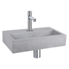 Differnz Flat pack lave-mains – 38 x 24 x 8 cm – béton gris – robinet droit chromé SW373116