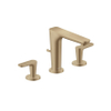 AXOR Citterio C wastafelkraan - cubic cut - 3-gats - met trekwaste - geborsteld brons SW1152061