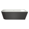 Xenz Charley hoekbad rechts 180x80 Bicolor edelweiss/antraciet met sleuf. waste chroom SW380858 Xenz Charley hoekbad rechts 180x80 Bicolor edelweiss/antraciet met sleuf. waste chroom SW380858