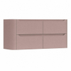 H&R Badmeubelen Juice Wastafelonderkast - 120x45x50cm - linkerhoek afgerond - 4 lades - geïntegreerde greep - strawberry SW1571945