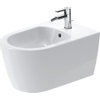 Duravit Me by starck Wandbidet - 37x57cm - met kraangat - met overloop - zonder wondergliss - glans wit 0300875