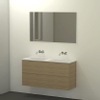Qisani Slim badmeubelset 120x40x62 met spiegel met softclose beach oak 0 kraangaten SW276972 Qisani Slim badmeubelset 120x40x62 met spiegel met softclose beach oak 0 kraangaten SW276972