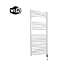 Sanicare HVW Radiateur électrique - 111,8x60cm - 730W - wifi - thermostat - chrome - en bas à droite - blanc SW1185590