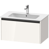 Duravit Ketho.2 Wastafelonderbouwkast - met 1 lade - 81x48x44cm - met greep antraciet - hoogglans wit SW772926