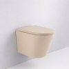 QeramiQ Dely WC suspendu - 36.3x51.7cm - à fond creux - sans bride - avec abattant 35mm softclose - beige SW1030607