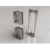 Wiesbaden Less ensemble de charnières et poignée pour porte de niche sans profil en acier brossé SW545068