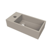 Arcqua Flair lave-mains - 36x18x9cm - marbre de synthèse - 1 trou de robinet - à gauche - argile mat SW1474762