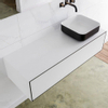 Mondiaz Lagom Meuble salle de bains 120x30.9x45cm Solid Surface Urban 1 tiroir avec lavabo BINX vasque à poser Droite sans trous de robinet SW409289