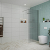 Fortifura Galeria inloopdouche - 80x200cm - ribbelglas - wandarm - hoogglans chroom SW876951