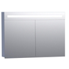 Saniclass Double Face spiegelkast 100x70x15cm verlichting geintegreerd met 2 links- en rechtsdraaiende spiegeldeuren MDF mat Wit SW84353 Saniclass Double Face spiegelkast 100x70x15cm verlichting geintegreerd met 2 links- en rechtsdraaiende spiegeldeuren MDF mat Wit SW84353
