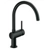 GROHE Minta Mitigeur de cuisine - haut - bec rond pivotant - noir mat SW67951