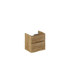 Thebalux Type wastafelonderkast 2 lades extra hoog met houten greeplijst wand MDF/spaanderplaat sequoia SW765871
