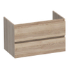 BRAUER Joy meuble sous-lavabo 80 2 tiroirs softclose - sans poignées - 1 découpe pour siphon - Sunlit SW1201180