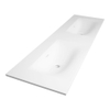 BRAUER Furiosa Plan vasque 160cm finestone 2 vasques sans trous de robinet Blanc mat SW208958