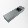 MONDIAZ TYNE lave-mains - 80x23x12cm - vasque droite - sans trou robinet - plata (argent) SW1026128