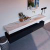 Mondiaz ALAN-DLUX Ensemble de meuble - 200cm - meuble Urban mat - 2 tiroirs - Lavabo Cloud Frappe suspendu - vasque Droite - 0 trous de robinet SW804675