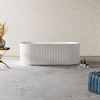 ZEZA Blend vrijstaand bad - ribbel - 170x80x58cm - met afvoer - acryl - mat wit SW962840 ZEZA Blend vrijstaand bad - ribbel - 170x80x58cm - met afvoer - acryl - mat wit SW962840