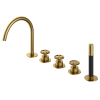 Hotbath Cobber @work Set de finition pour robinet de baignoire sur gorge Laiton brossé PVD SW440649 Hotbath Cobber @work Set de finition pour robinet de baignoire sur gorge Laiton brossé PVD SW440649