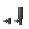 Rosani Classic universele radiator aansluitset haaks - mat zwart TWEEDEKANS OUT14606