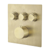 Wiesbaden caral click pro kit de garniture thermostat encastré 3 voies laiton brossé SW717356