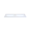 HR Badmeubelen Thin lavabo résine minérale 120,5x2x45,5cm double blanc mat zkrg SW458050