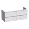BRAUER Joy meuble sous-lavabo 120 4 tiroirs softclose - sans poignée - 2 découpes pour siphon - Forest Seashell SW1201095
