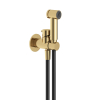 Hotbath Cobber robinet de bidet avec flexible de douche et support en laiton poli. SW678129