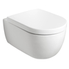 Plieger kansas WC suspendu avec cuvette compacte sans rebord 36x49cm comprenant un siège de toilette à fermeture progressive et un dispositif de levage blanc brillant. SW644628