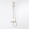 Fortifura Calvi douchekraan - met glijstangset - met staafhanddouche - metalen doucheslang - PVD - geborsteld messing (goud) SW811926