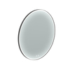 Thebalux type m miroir 100x100cm rond avec éclairage et chauffage du miroir led noir aluminium SW716365