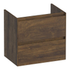 BRAUER Inspire meuble sous-lavabo peu profond 60 2 tiroirs softclose - sans poignées - 1 découpe pour siphon - Grove SW1200777