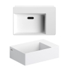 Clou Aluite lave-mains - 35.5x24.5x10cm - rectangulaire - trou robinet droite - blanc mat SW106243