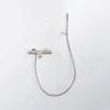 FugaFlow Eccelente Sobrado Robinet de baignoire thermostatique avec douchette stick, support et flexible lisse Inox brossé PVD SW1124115