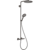 Hansgrohe Raindance Select Ensemble de douche pluie - thermostat - pomme de douche 24cm - chrome noir (gunmetal) SW297300