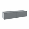 Mondiaz ALAN MODULE Meuble sous vasque - 130x41x30cm - 2 tiroirs - push to open - Plata SW1015505