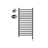 Sanicare electrische design radiator Qubic 126,4 x 60 cm. mat zwart met WiFi thermostaat chroom SW1000681