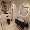 MONDIAZ TURE-DLUX Meuble toilette - 80cm - Urban - EDEN - vasque Frappe - position droite - 1 trou de robinet SW1102625