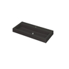 Ink Momento lavabo - 100x45x9cm - simple vasque - 1 trou de robinet - quartz noir mat SW68638