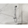 FugaFlow Eccelente Sobrado Mitigeur baignoire - avec barre curseur - douchette ronde - flexible en métal - Gunmetal SW1123982