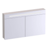 Miroir de toilette BRAUER Promise - 120x70x15cm -- avec éclairage 2 portes miroir mat sable SW1203734
