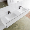 MONDIAZ LAGOM 160cm badmeubel solid surface urban 2 lades Wastafel cloud dubbel 2 kraangaten SW409234 MONDIAZ LAGOM 160cm badmeubel solid surface urban 2 lades Wastafel cloud dubbel 2 kraangaten SW409234